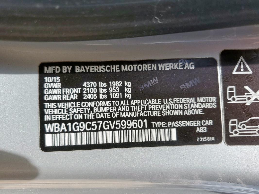 2016 BMW 228 XI SUL WBA1G9C57GV599601