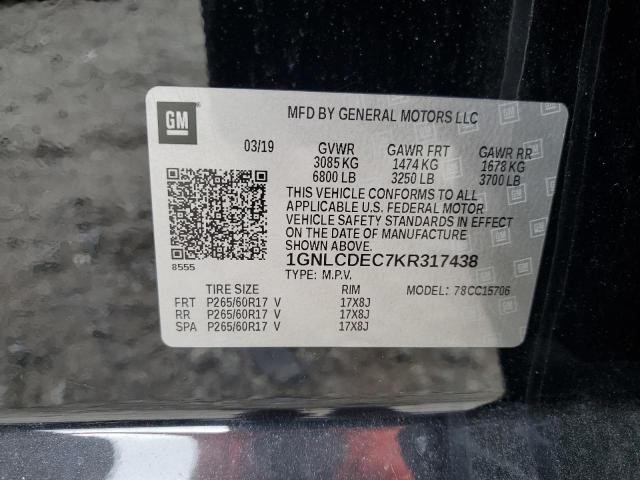 2019 CHEVROLET TAHOE POLI 1GNLCDEC7KR317438
