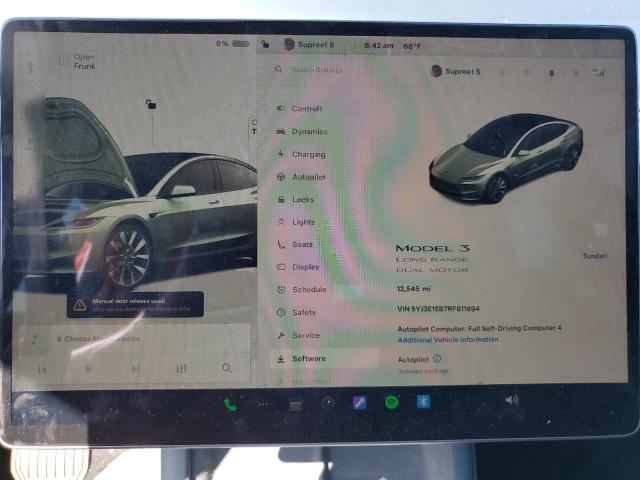 2024 TESLA MODEL 3 5YJ3E1EB7RF811694