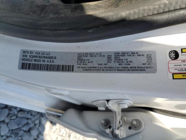 2022 RAM 1500 BIG H 1C6RRFBG2NN460515