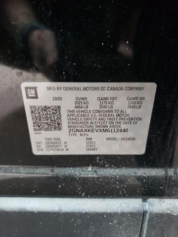 2021 CHEVROLET EQUINOX LT 2GNAXKEVXM6112440