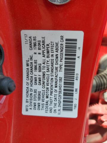 2018 HONDA CIVIC LX - 2HGFC2F59JH511592