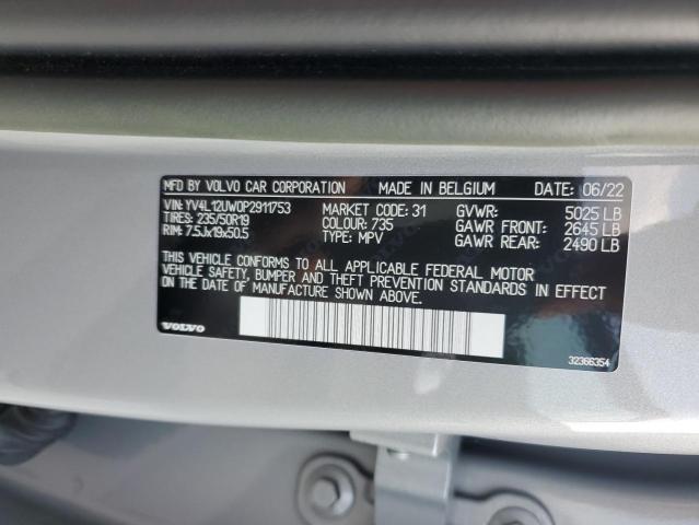 2023 VOLVO XC40 PLUS YV4L12UW0P2911753