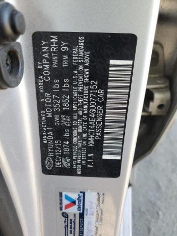 2016 HYUNDAI ACCENT SE KMHCT4AE4GU077152