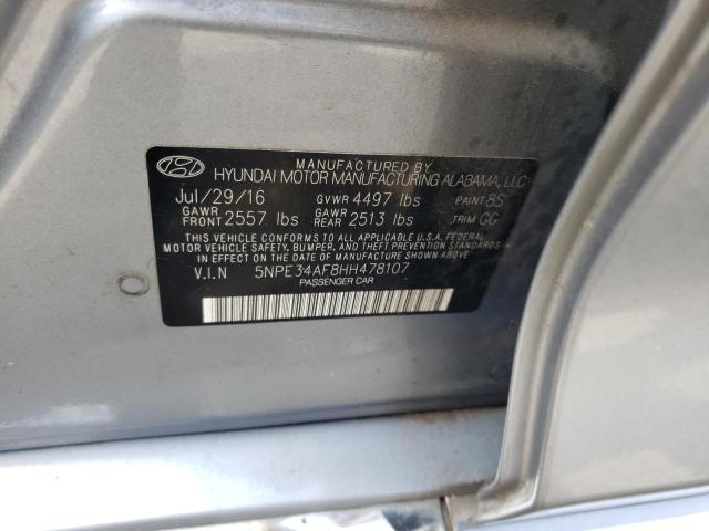2017 HYUNDAI SONATA SPO 5NPE34AF8HH478107