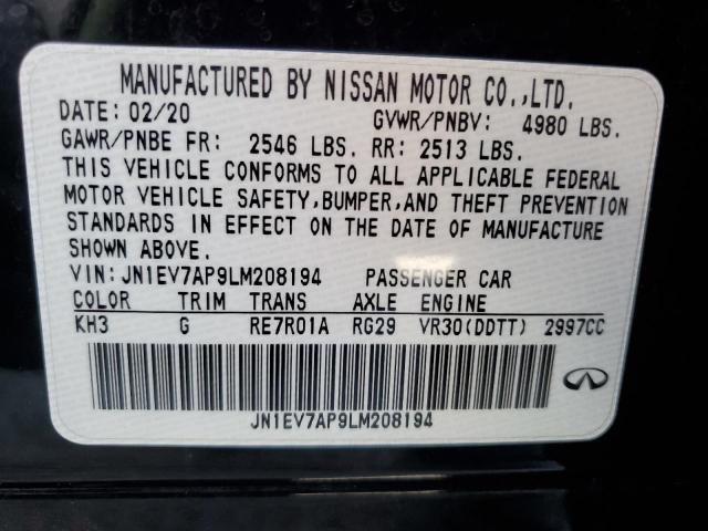 2020 INFINITI Q50 PURE JN1EV7AP9LM208194