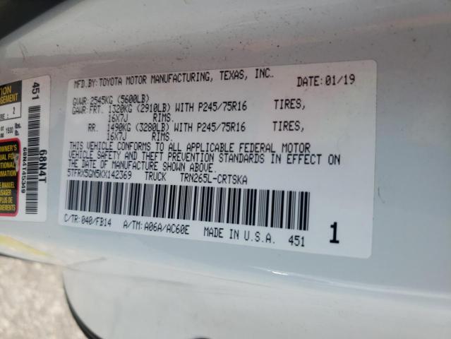 2019 TOYOTA TACOMA ACC - 5TFRX5GN5KX142369