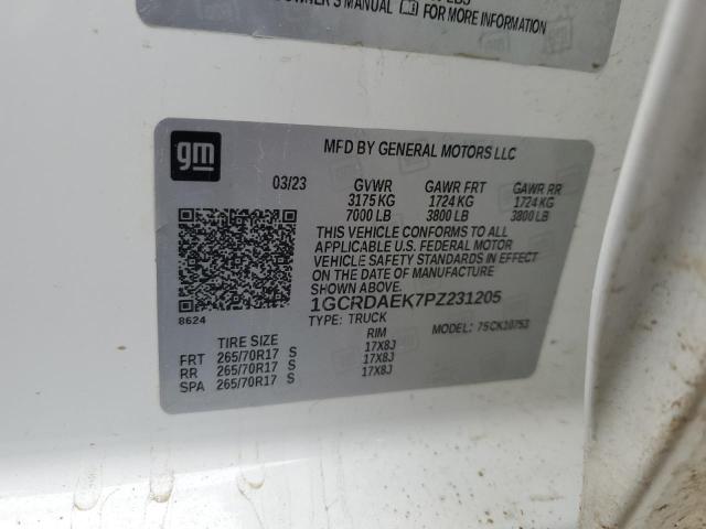 2023 CHEVROLET SILVERADO K1500 1GCRDAEK7PZ231205