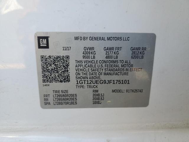 2018 GMC SIERRA K25 1GT12UEG9JF175101
