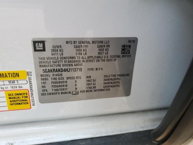 2017 BUICK ENCLAVE - 5GAKRAKD4HJ113719