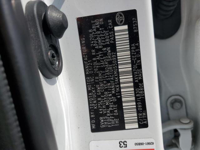 2021 TOYOTA CAMRY XSE 4T1K61AKXMU550992