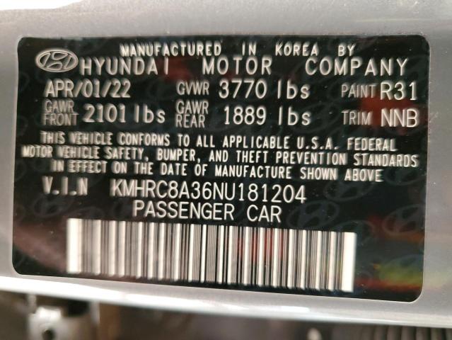 2022 HYUNDAI VENUE SEL - KMHRC8A36NU181204