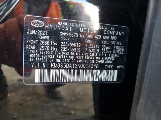 2022 HYUNDAI SANTA FE L KM8S5DA13NU014348