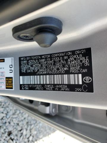 2022 TOYOTA PRIUS PRIM JTDKAMFPXN3203730
