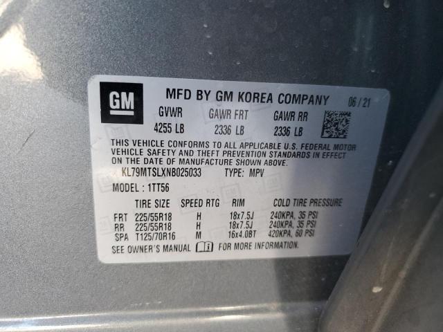 2022 CHEVROLET TRAILBLAZE - KL79MTSLXNB025033