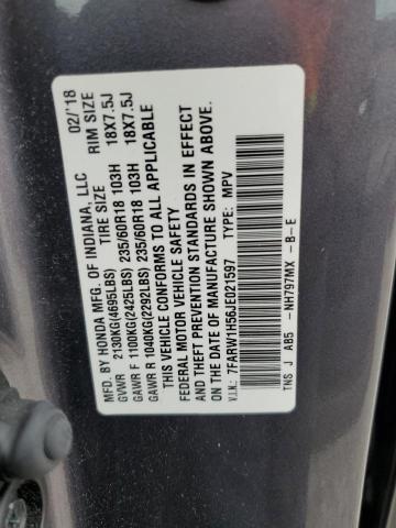 2018 HONDA CRV 7FARW1H56JE021597