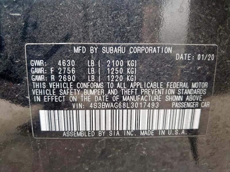 2020 SUBARU LEGACY SPO - 4S3BWAG68L3017493