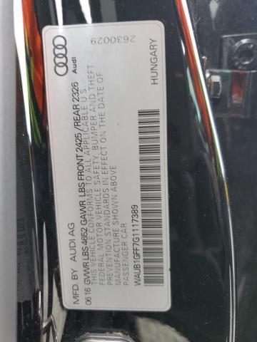 2016 AUDI S3 PREMIUM WAUB1GFF7G1117389