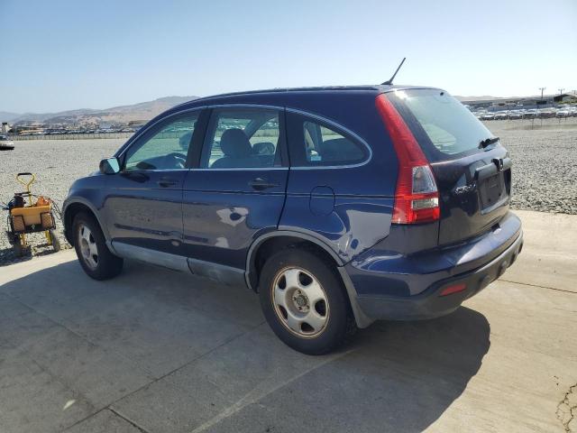 HONDA CR-V LX 2008 blue  gas 5J6RE38358L010908 photo #3