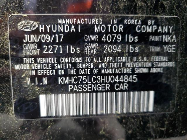 2017 HYUNDAI IONIQ SEL KMHC75LC3HU044845