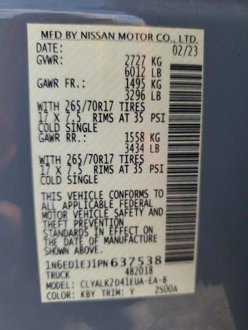 2023 NISSAN FRONTIER S 1N6ED1EJ1PN637538