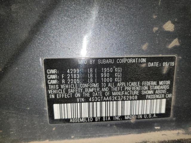 2019 SUBARU IMPREZA 4S3GTAA62K3762908