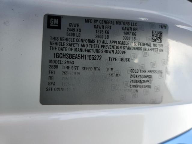 2017 CHEVROLET COLORADO - 1GCHSBEA5H1155272