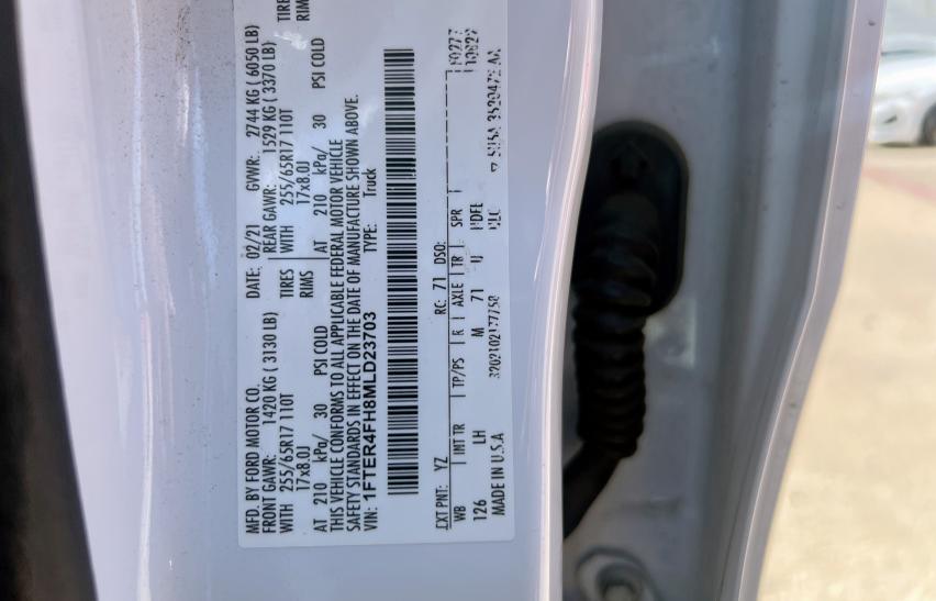 2021 FORD RANGER XL - 1FTER4FH8MLD23703