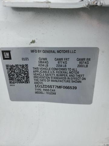 2021 CHEVROLET MALIBU LT - 1G1ZD5ST7MF066539