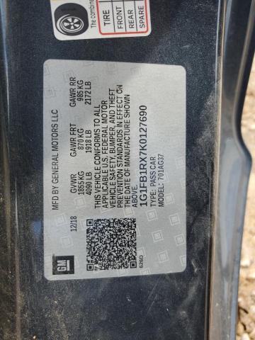 2019 CHEVROLET CAMARO LS 1G1FB1RX7K0127690