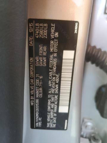 2016 VOLVO V60 T5 PRE YV140MEK2G1315366