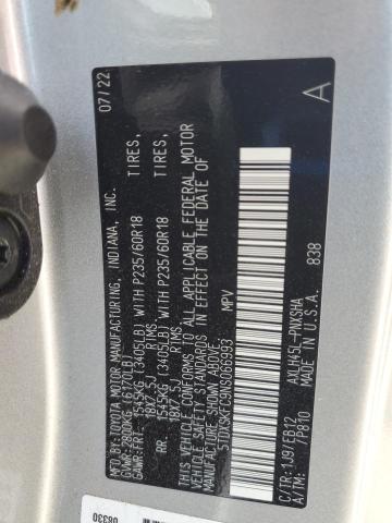 2022 TOYOTA SIENNA XSE 5TDXSKFC9NS066993