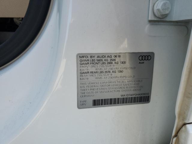 2017 AUDI Q5 PREMIUM WA1D7AFP2HA009032