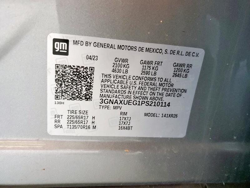 2023 CHEVROLET EQUINOX LT - 3GNAXUEG1PS210114