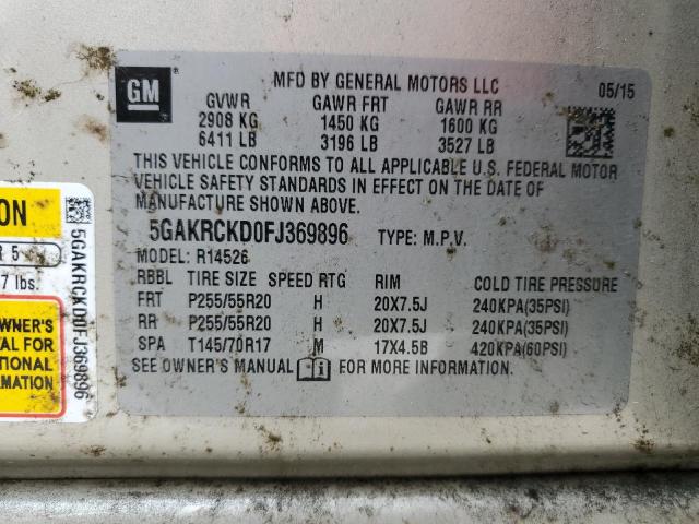 2015 BUICK ENCLAVE 5GAKRCKD0FJ369896