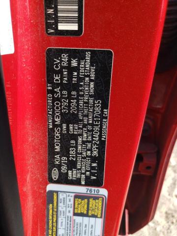 2020 KIA FORTE FE 3KPF24AD9LE170835