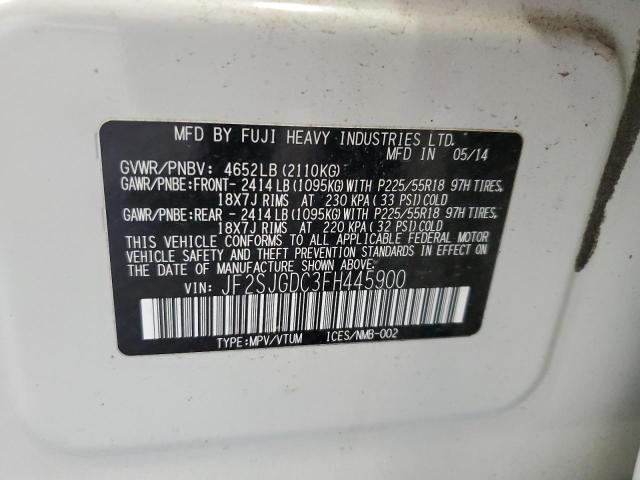2015 SUBARU FORESTER 2 JF2SJGDC3FH445900