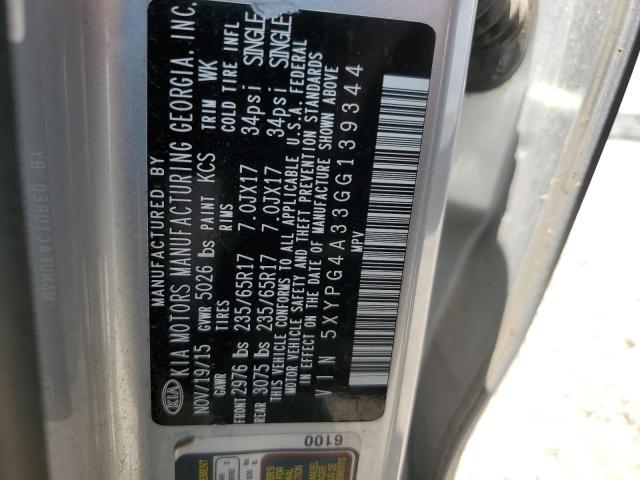 2016 KIA SORENTO LX 5XYPG4A33GG139344