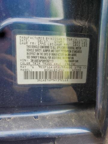 2017 NISSAN SENTRA S - 3N1AB7AP9HY392113