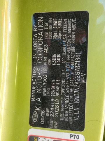 2016 KIA SOUL - KNDJN2A22G7871341