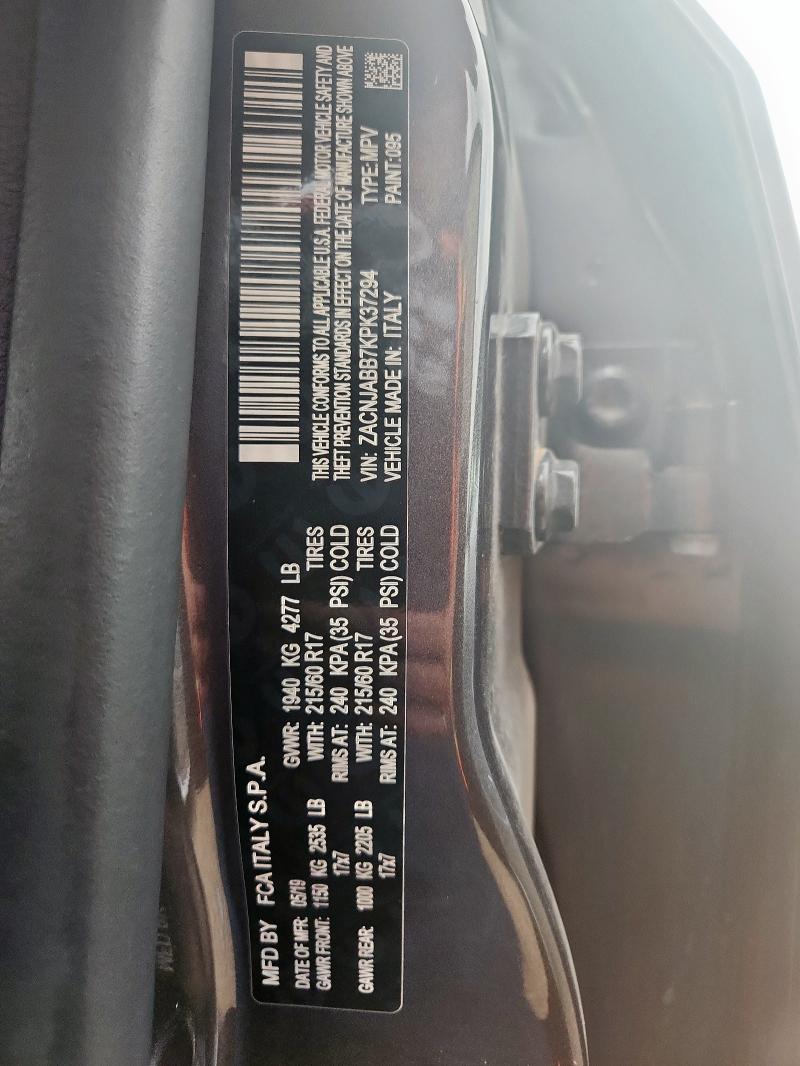2019 JEEP RENEGADE L ZACNJABB7KPK37294