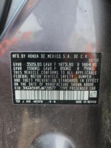 2018 HONDA FIT EX 3HGGK5H85JM729577