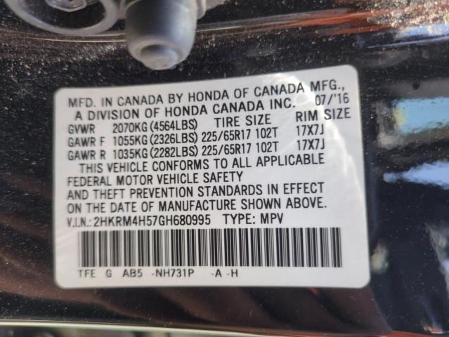 2016 HONDA CR-V EX 2HKRM4H57GH680995