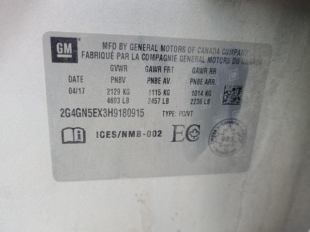 2017 BUICK REGAL PREM 2G4GN5EX3H9180915