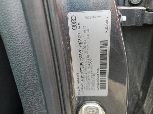 2016 AUDI A3 PREMIUM WAUB8GFF3G1052505