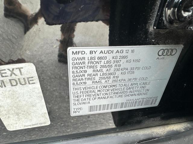 2017 AUDI Q7 PREMIUM WA1LAAF78HD040460