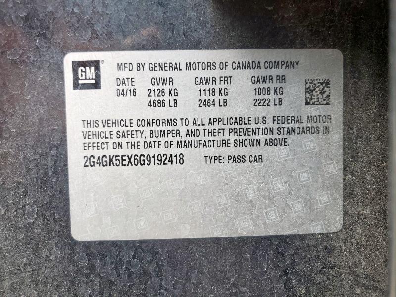 2016 BUICK REGAL 2G4GK5EX6G9192418