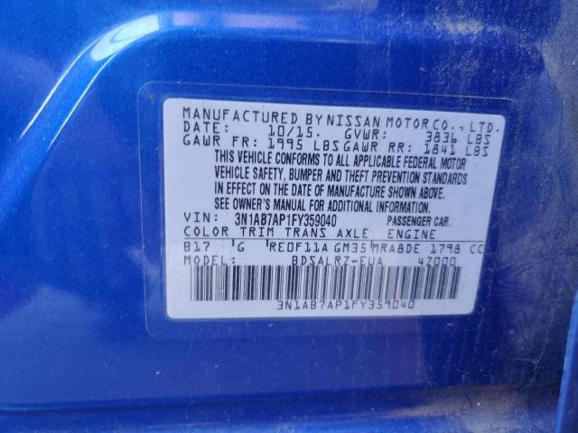 2015 NISSAN SENTRA S - 3N1AB7AP1FY359040