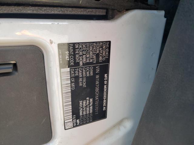 2019 MERCEDES-BENZ SPRINTER 1 W1W70BGY6KT017011