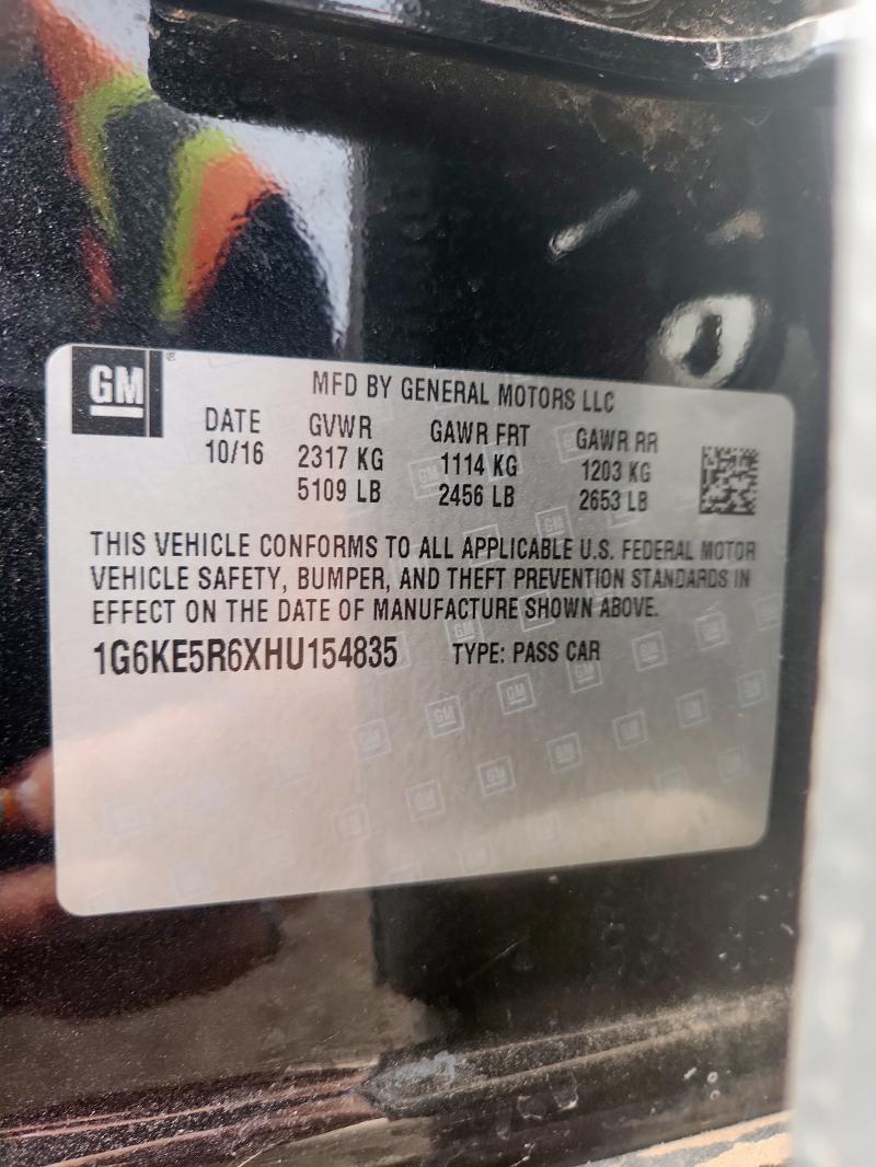 2017 CADILLAC CT6 LUXURY 1G6KE5R6XHU154835